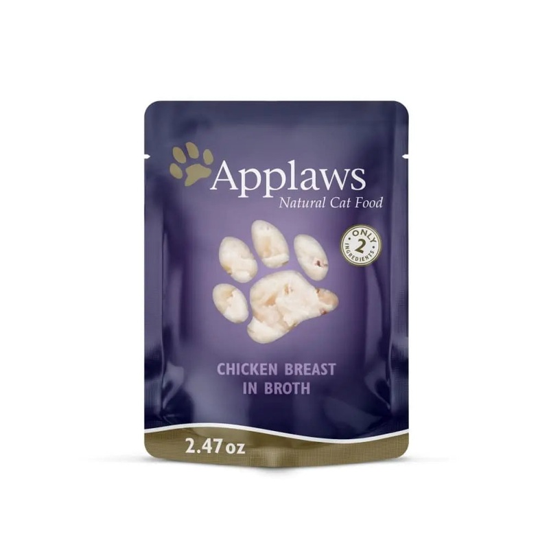 Applaws Natural Wet Cat Food Chicken Breast in Broth 2.47oz Pouch 12ct