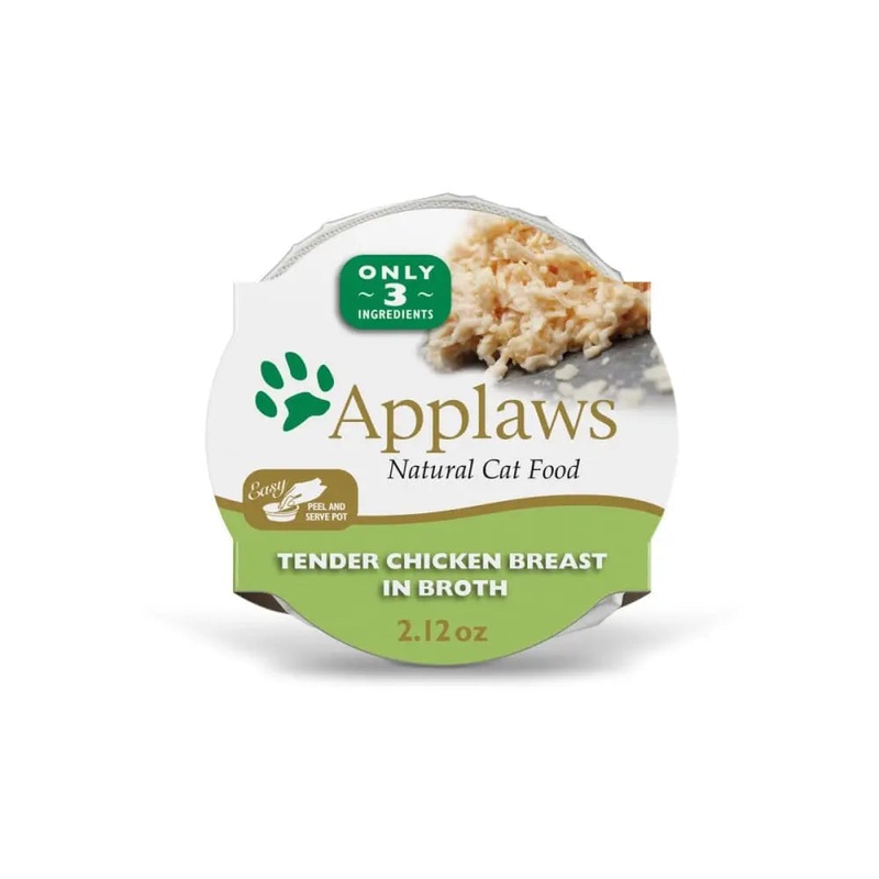 Applaws Natural Wet Chicken Breast in Broth 2.12oz Pot 18/cs