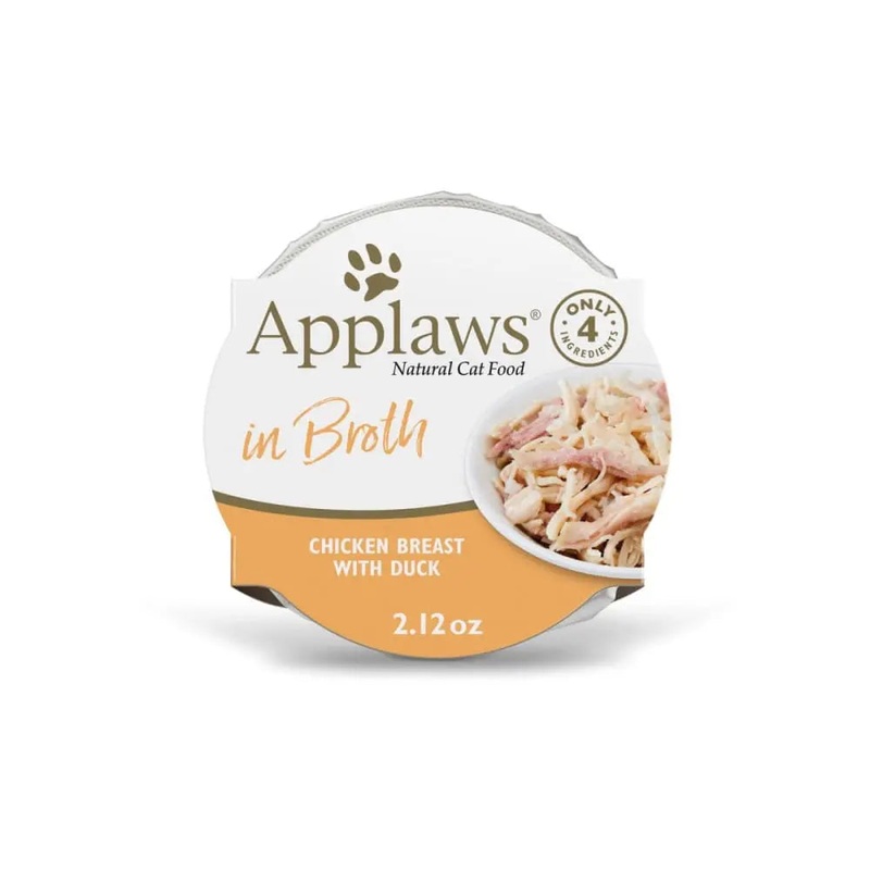 Applaws Natural Wet Chicken Breast with Duck in Broth 2.12oz Pot 18/cs