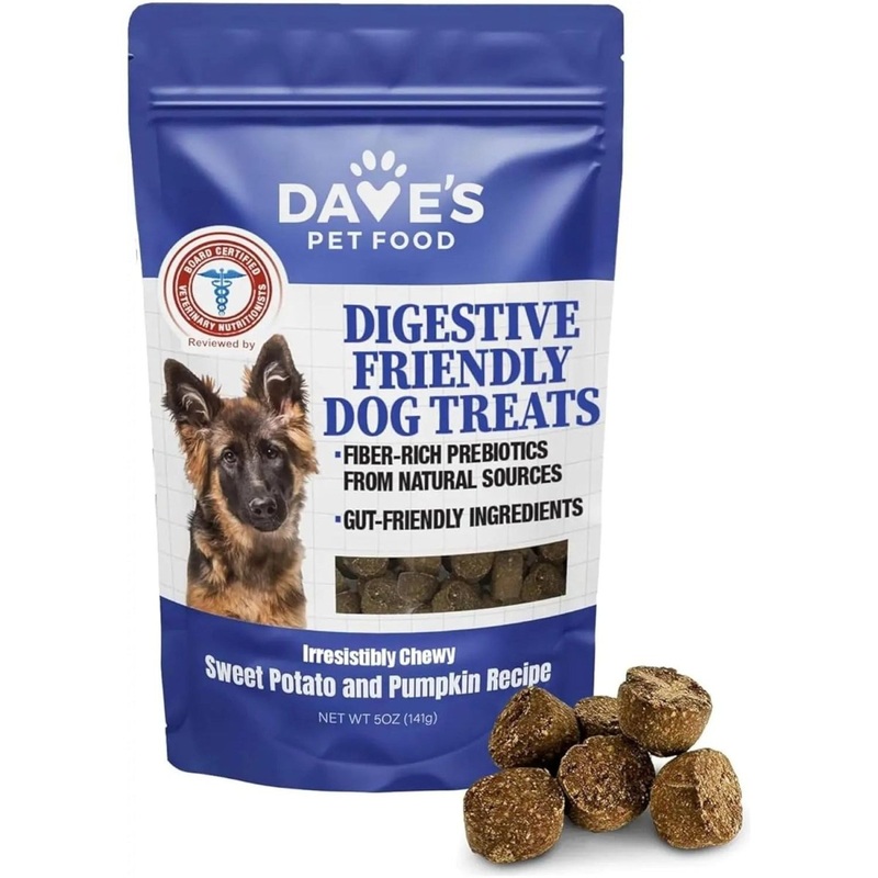 Dave’s Pet Food Sensitive Stomach Sweet Potato & Pumpkin Grain-Free Soft & Chewy Dog Treats 5oz