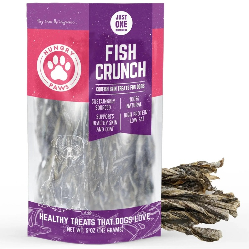 Hungry Paws Cod Skin Crunch Twists Dog Chew Treats