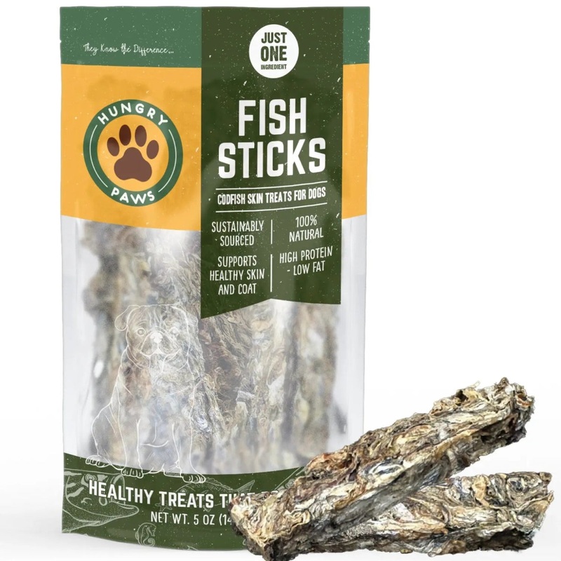 Hungry Paws Premium Cod Skin Sticks Dog Chew Treats