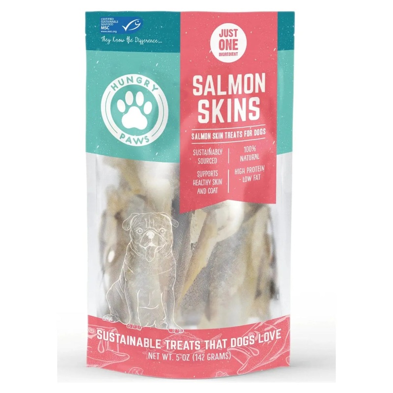 Hungry Paws Premium Salmon Skin Dog Chew Treats 5 oz