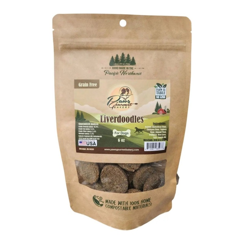 Paws Gourmet Bakery Grain Free Liverdoodles Dog Treats