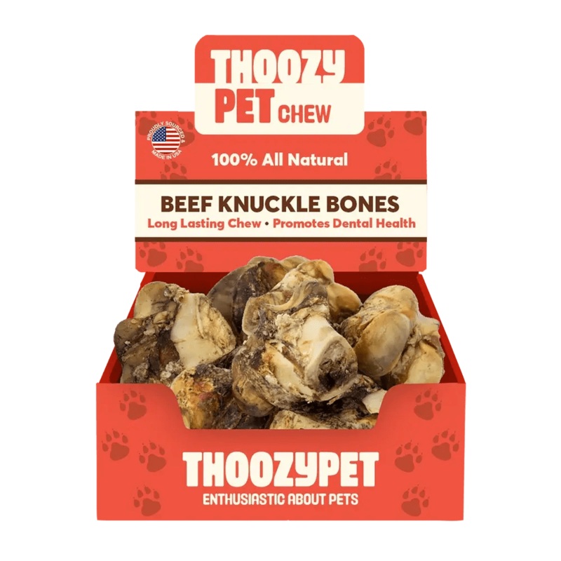 ThoozyPet USA-Sourced Beef Knuckle Bone Dog Chews 10ct