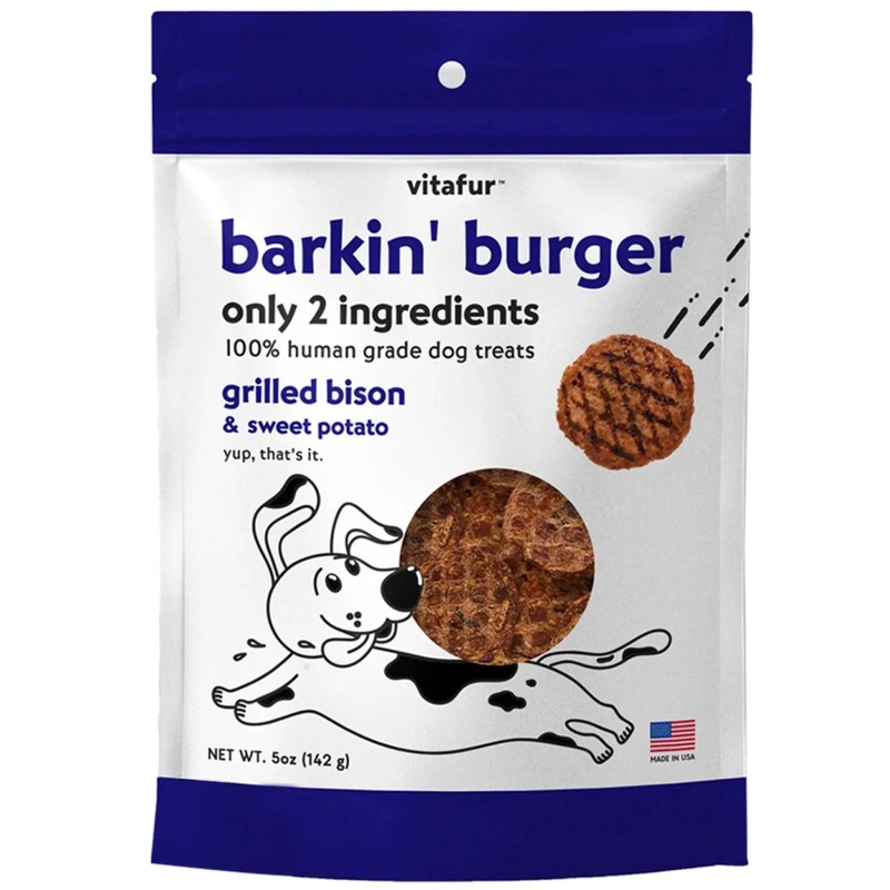 Vitafur Barkin’ Burger Grilled Bison & Sweet Potato Dehydrated Dog Treats 5 oz