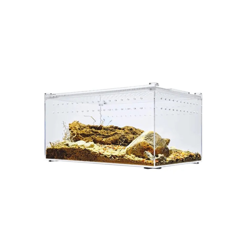 Acrylic Enclosure Large Flat Reptile Breeding Box Terrarium Cage for Insect Tarantulas Amphibians
