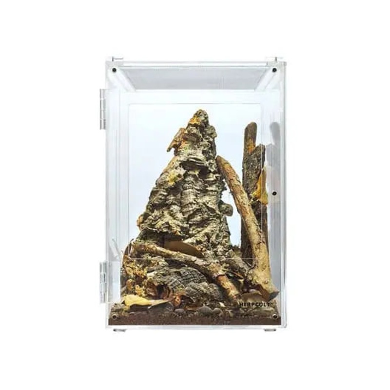 Acrylic Front-Opening Enclosure Reptile Breeding Box Terrarium Cage for Insect Scorpion Amphibians