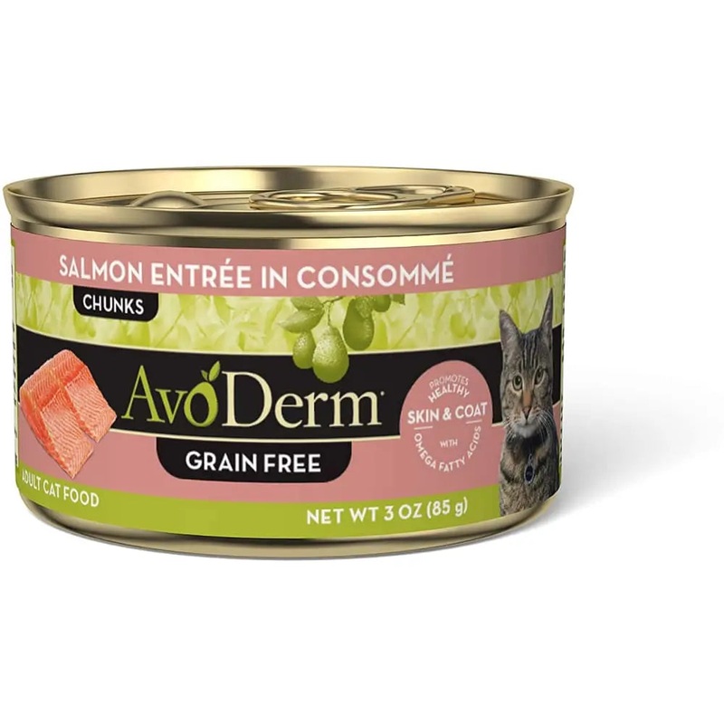 AvoDerm Natural Grain Free Salmon Entre in Consomm Wet Cat Food 24 / 3 oz