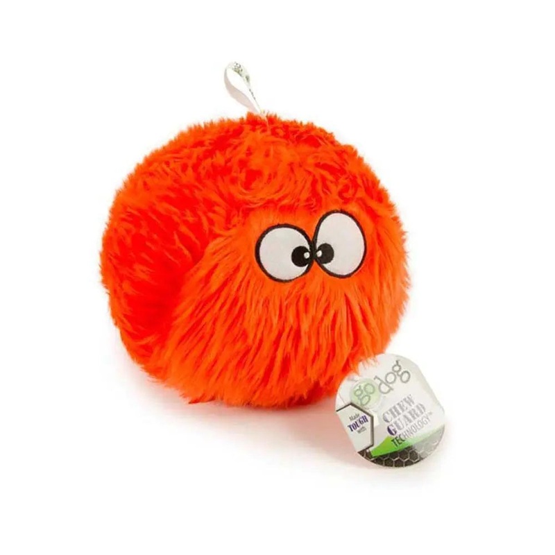 GoDog Orange FurBallz Dog Toys Medium