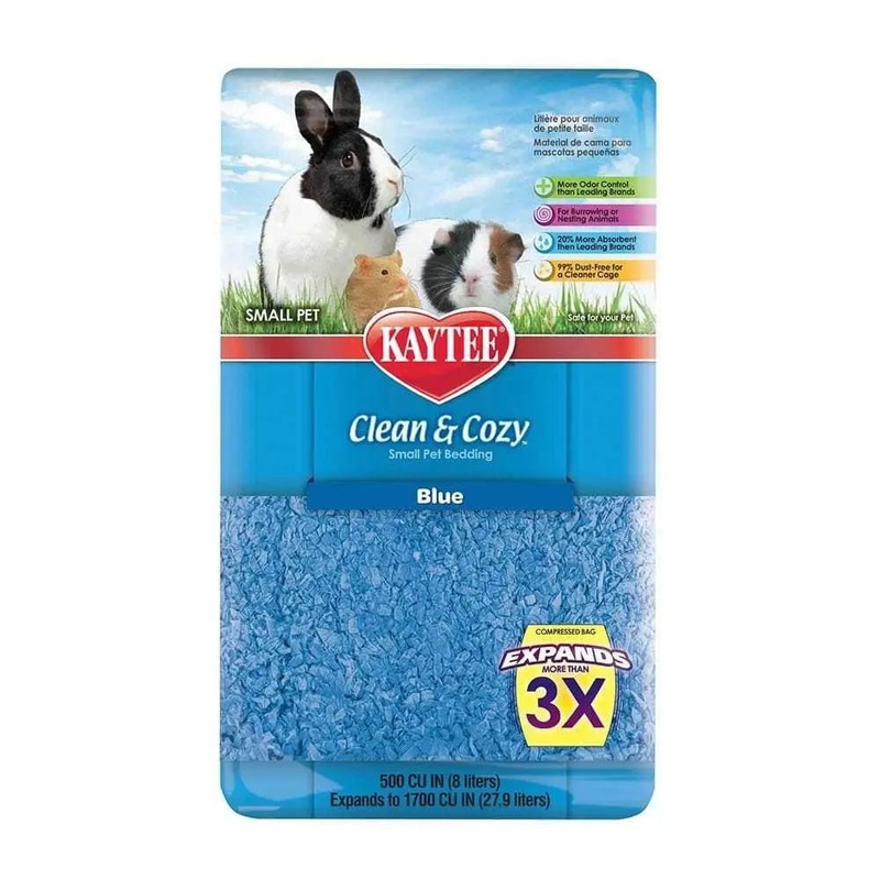 Kaytee Clean & Cozy Small Animal Bedding Blue Color 24.6 L 1500 Cubic Inch