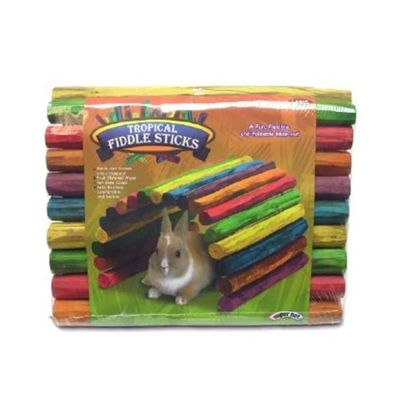 Kaytee Tropical Fiddle Sticks Hideout for Small Animal Multicolor