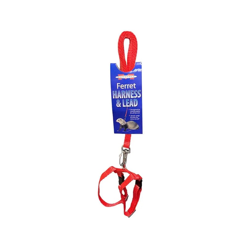 Marshall Harness & Lead Set for Ferret Red