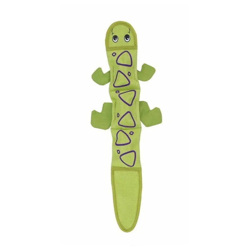 Outward Hound Fire Biterz Lizard Dog Toys Green Color Large