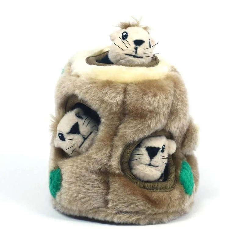 Outward Hound Hide A Squirrel Dog Toys Brown Color Small 4 X 7 X 5 Inch