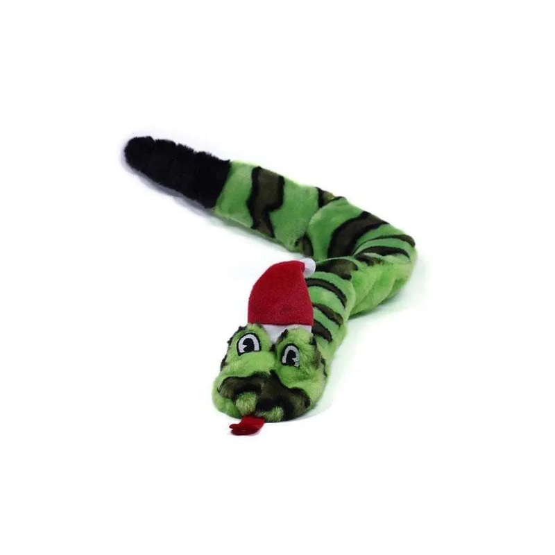 Outward Hound Holiday Invincibles Snake Dog Toys Green Color Large 37 X 5 X 3 Inch