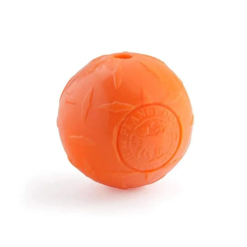 Outward Hound Orbee-Tuff Diamond Plate Ball Dog Toys Orange Color Small