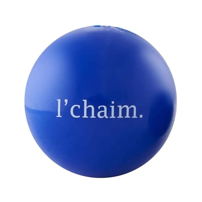 Outward Hound Orbee-Tuff Holiday L’chaim Ball for Dog Blue Color Large