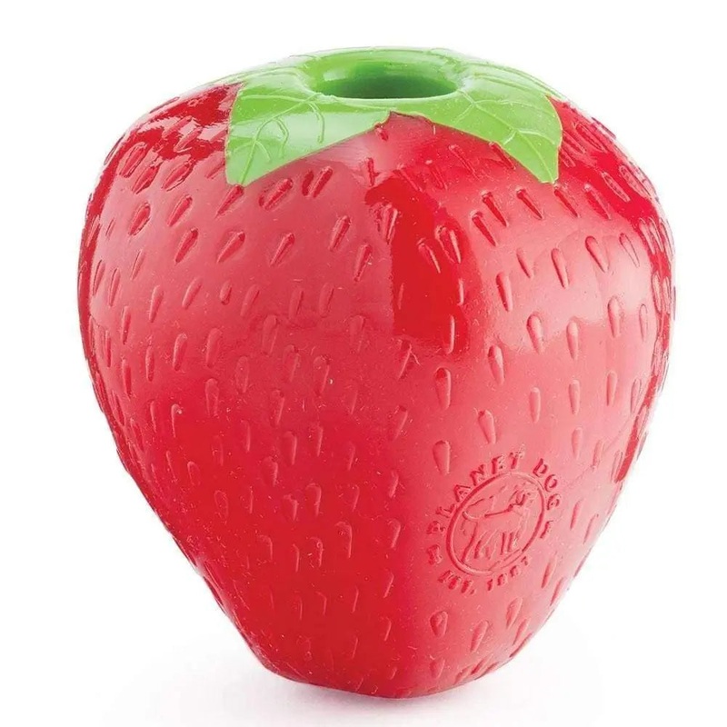 Outward Hound Orbee-Tuff Strawberry Dog Toys Red Color 3 Inch