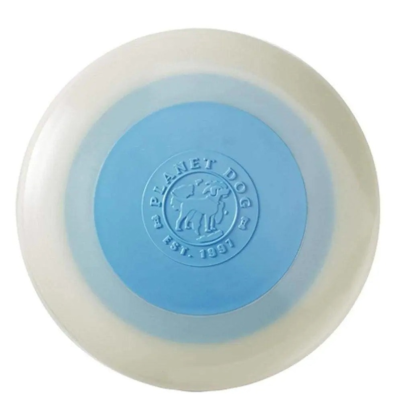 Outward Hound Zoom Flyer Frisbee Disc Dog Toys Glow Blue Color Large