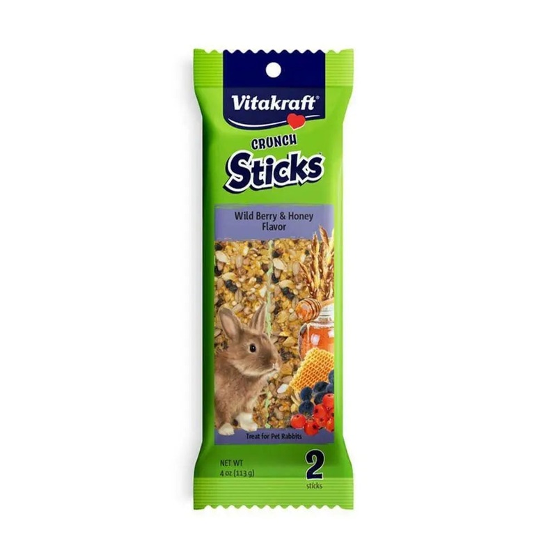 Vitakraft Crunch Sticks Wild Berry & Honey Flavor for Small Animals 4 Oz