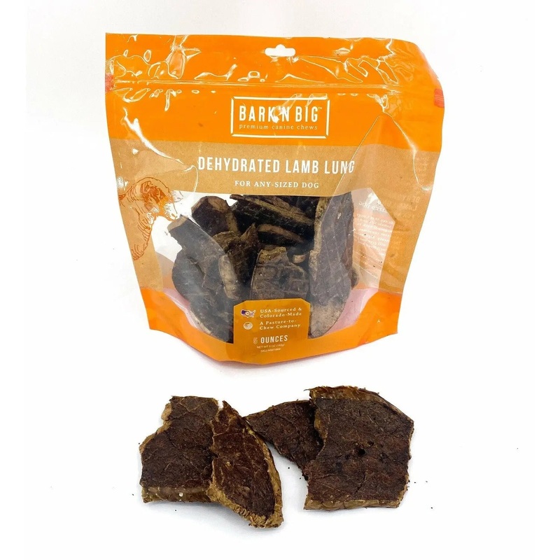 BarknBig Natural Dehydrated Premium Lung Chew Treats for Dogs 5oz