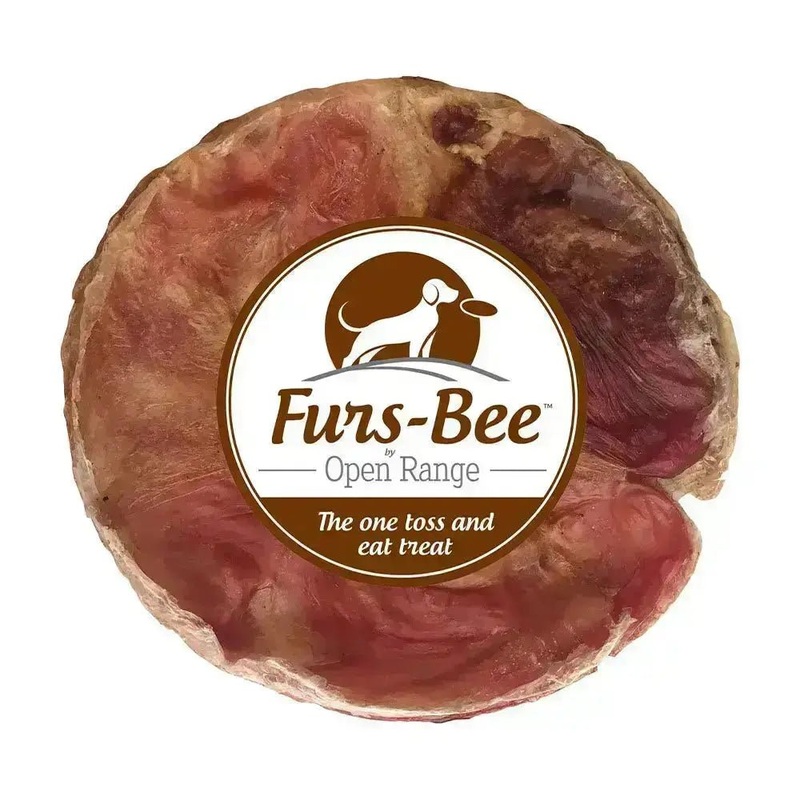 Home Range Furs-Bee Beef Bladder Disc Dog Treats  7 Inch 15 per Case