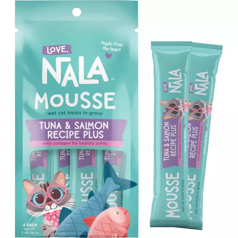 Love, Nala Tuna & Salmon Recipe Mousse Cat Treat .5oz Pouch – 4pk (2oz)