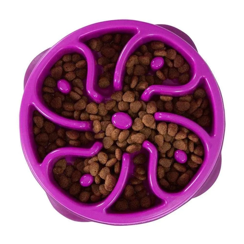 Outward Hound Fun Feeder Slo-Bowl Mini for Dog Purple Color 1.4 Lbs