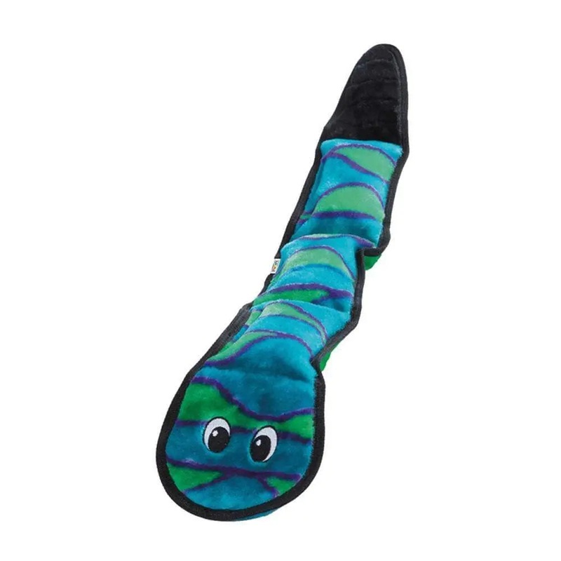 Outward Hound Invincibles Snakes Chews Dog Toys Red/Green Color Small