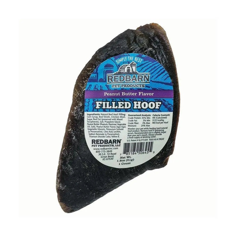 Redbarn Peanut Butter Filled Hooves Chewy Dog Treats 4 Inch