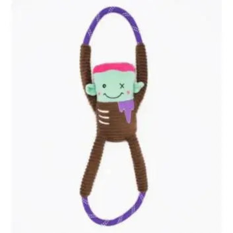 ZippyPaws Halloween RopeTugz Zombie Dog Toys