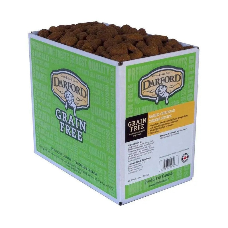 Darford Grain Free Baked Cheddar Cheese Recipe Dog Treats 15 Lbs