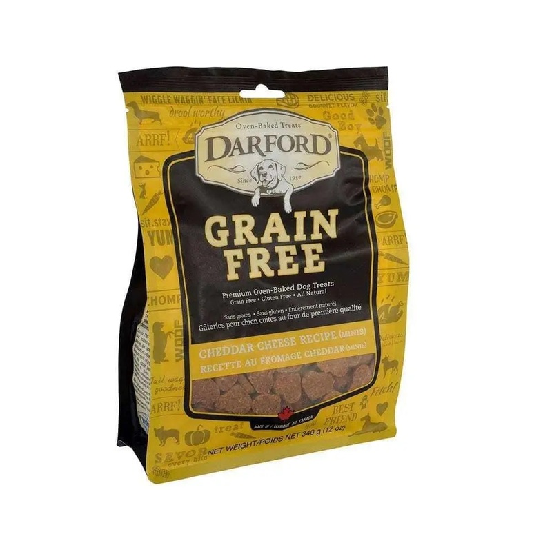 Darford Grain Free Cheddar Cheese Minis Premium Oven Baked Dog Treats 12 Oz