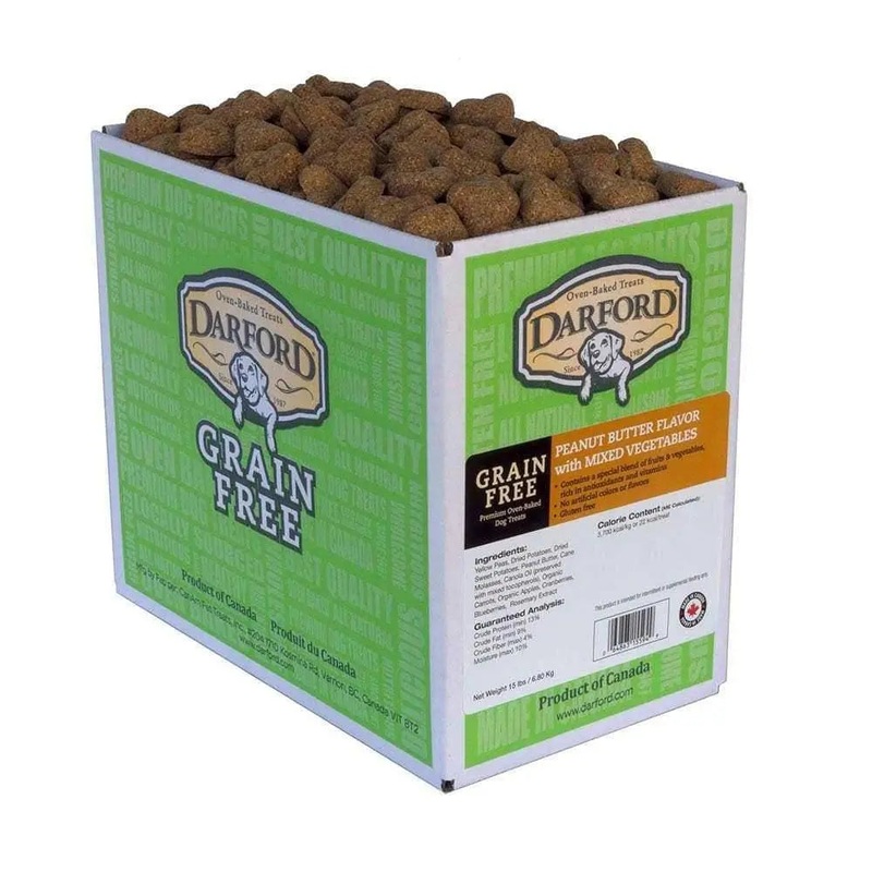 Darford Grain Free Peanut Butter Flavor with Mixed Vegetables Dog Treats 15 Lbs