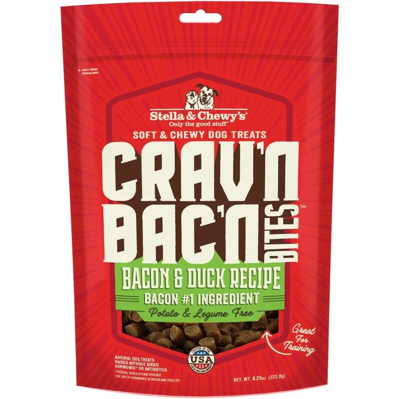 Stella & Chewys Dog Crav’N Bacon Bites Duck 8.25Oz