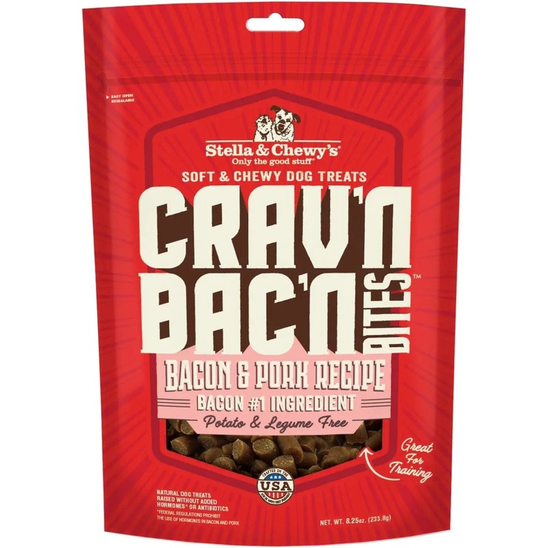 Stella & Chewys Dog Crav’N Bacon Bites Pork 8.25Oz