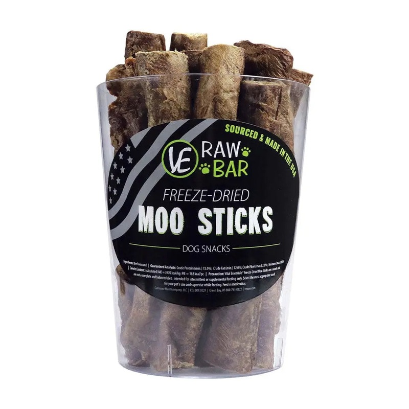 Vital Essentials Raw Bar Freeze-Dried Moo Sticks Dog Treats 20 Piece/Bag