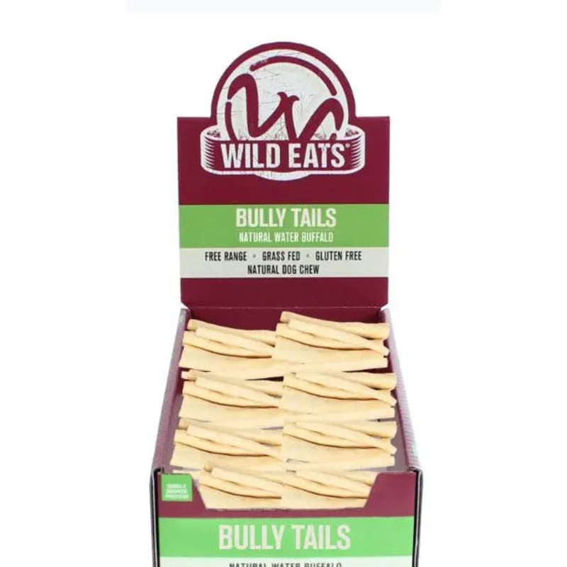 Wild Eats Water Buffalo Bully Tail Dog Treat SM, 4 ct