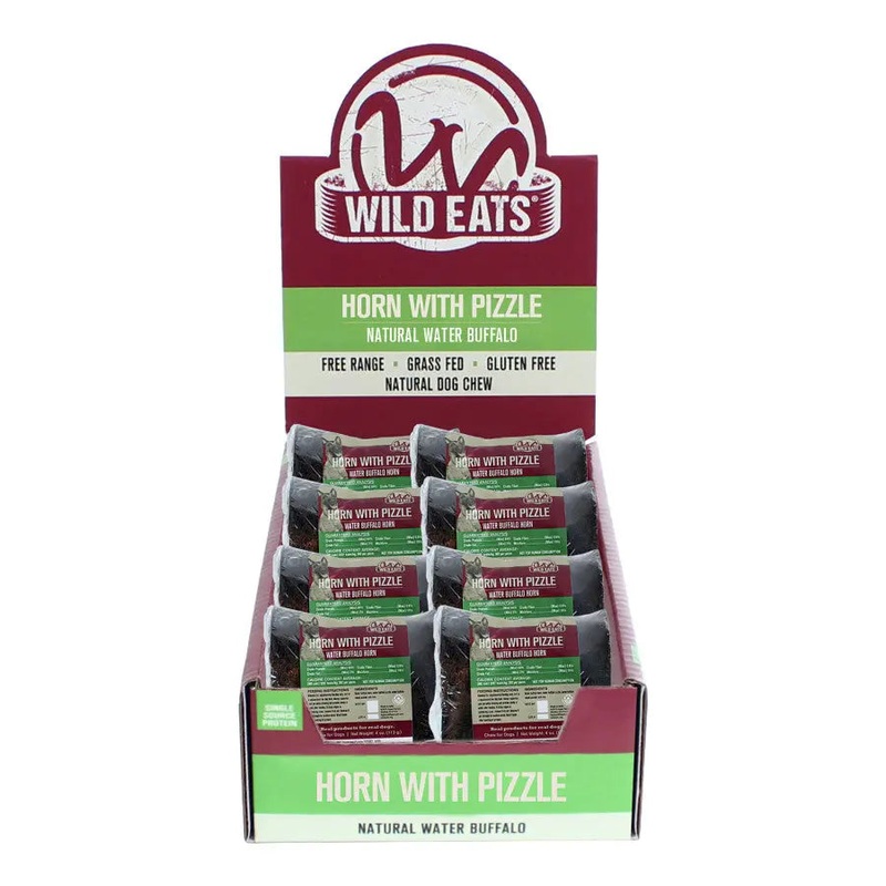 Wild Eats Water Buffalo Horn w/Pizzle Dog Treat