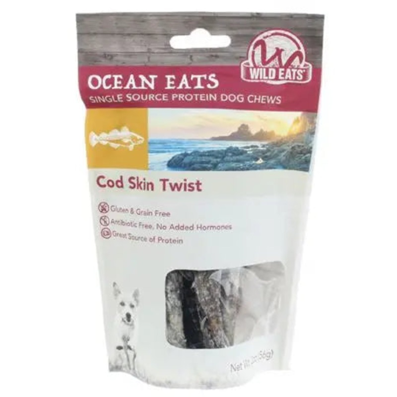 Wild Eats Wild Caught Cod Skin Twist Dog Treat
