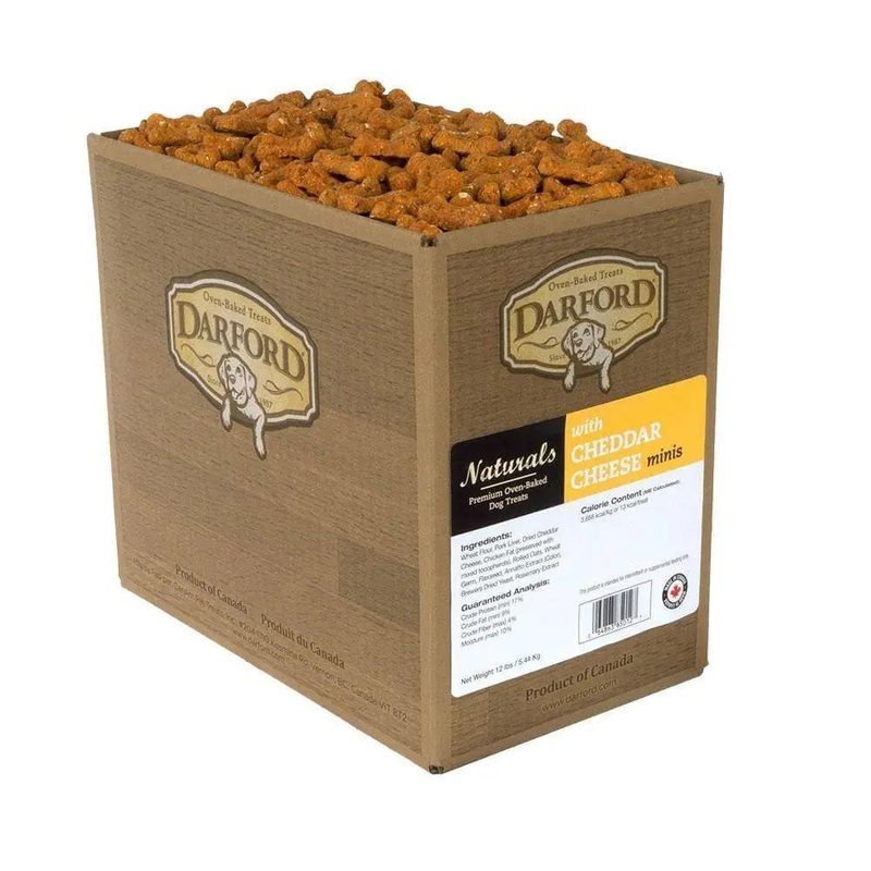 Darford Naturals Cheddar Cheese Minis Dog Treats 12 Lbs