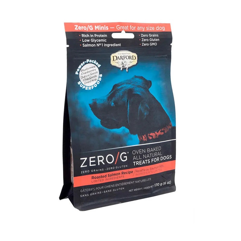 Darford ZERO/G Minis Roasted Salmon Dog Treat 6 Oz