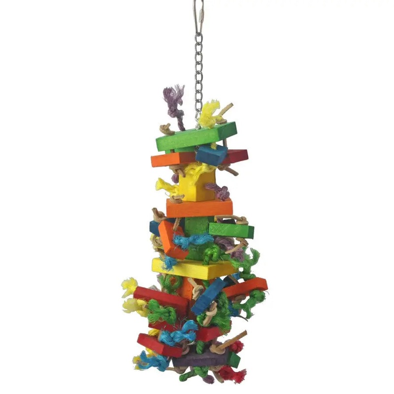 A & E Cages Happy Beaks Cluster Blocks Bird Toy