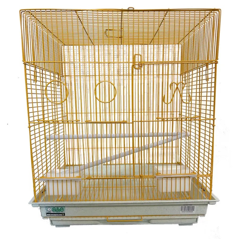 A & E Cages Light Wire Flat Top Cage Green/Red/Blue/Yellow 18In X 18 in