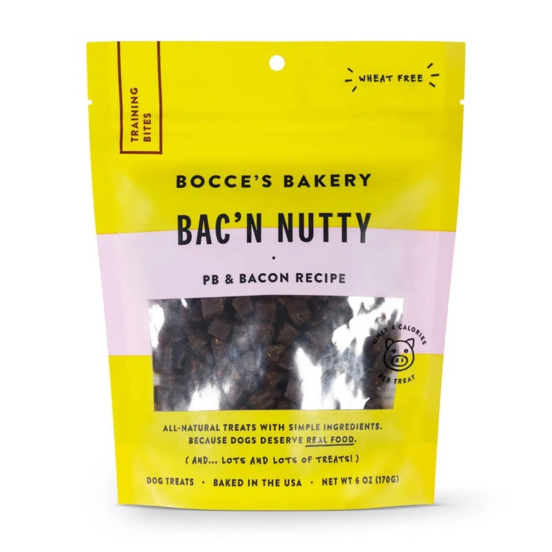 Bocce’s Bakery Bac’N Nutty 6oz Training Bites Dog Treats