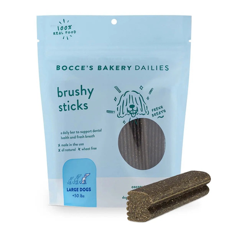 Bocce’s Bakery Dailies 13oz Brushy Sticks Dog Large Dental Treats
