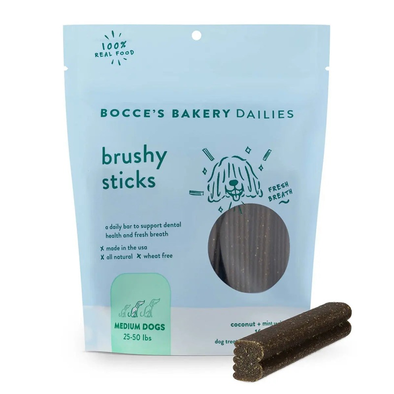 Bocce’s Bakery Dailies 13oz Brushy Sticks Medium Dog Dental Treats