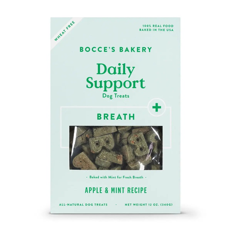 Bocce’s Bakery Daily Support Breath 12oz Functional Biscuit Boxes Dog Treats