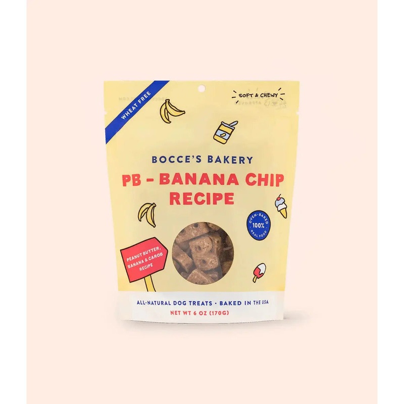 Bocce’s Bakery PB-Banana Chip 6oz Soft & Chewy Dog Treats